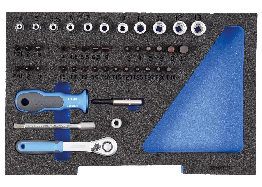 GEDORE 44-piece 1/4" socket wrench set in 1/2 L-BOXX® 136 module, catalogue image