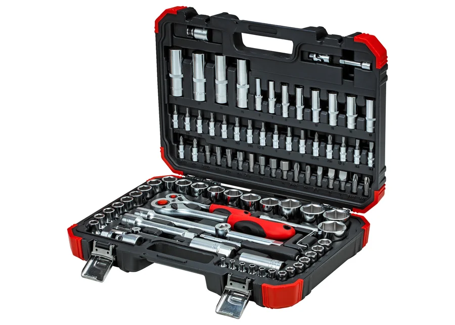 GEDOREred Steckschlüssel-Satz 1/4" + 1/2" 94-teilig, Produktbild Nummer 3