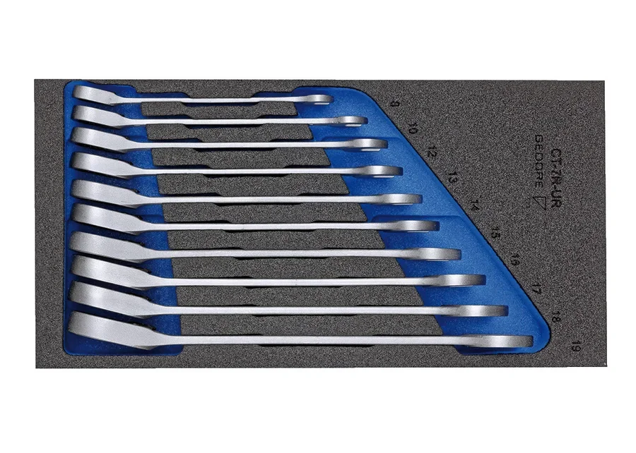 GEDORE reversible open-end wrench set with ring ratchet in 1/3 Check-Tool module, catalogue image no. 2