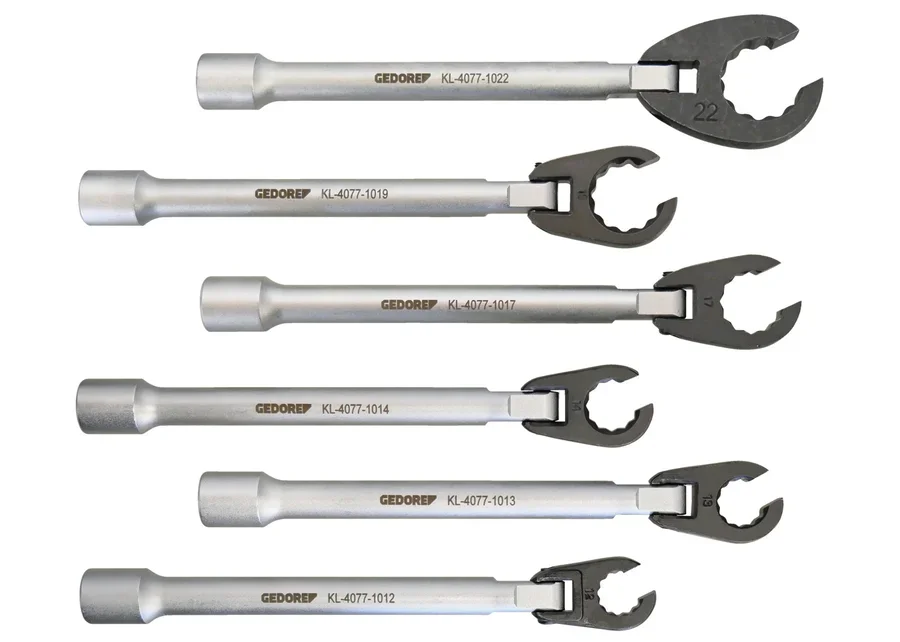 GEDORE Automotive articulated open ring spanner set, detail image no. 1