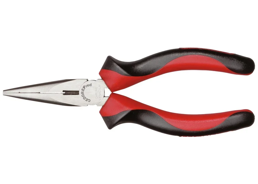 GEDOREred long-nose pliers with straight tip, catalog image no. 2