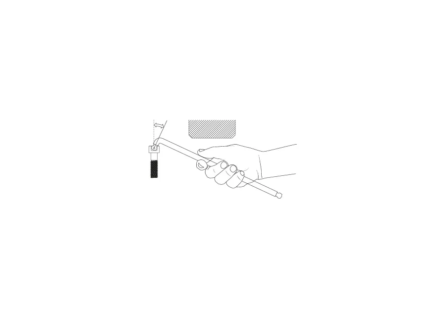 GEDORE extra-long angled screwdriver for hexagon socket screws, with double ball head, application image no. 2