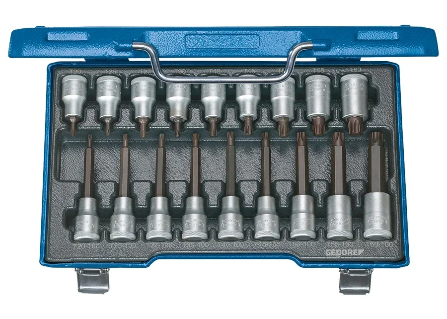 GEDORE 1/2" 18-piece screwdriver bit socket set, catalogue image