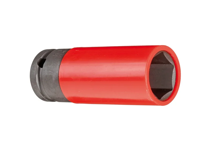 GEDOREred 1/2" 6-point impact socket with protective sleeve, catalog image no. 3