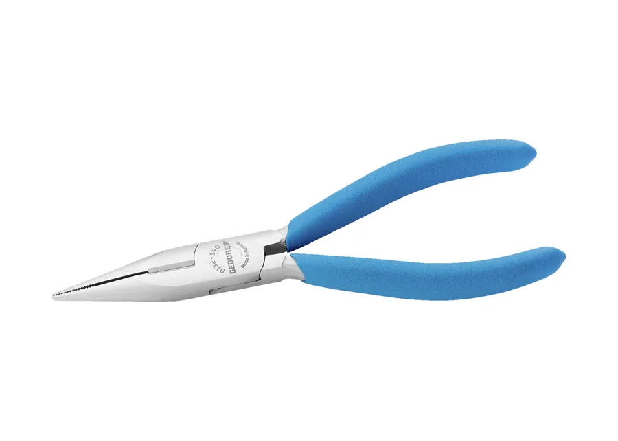 GEDORE straight long-nose pliers with cutter, serrated, product image no. 1