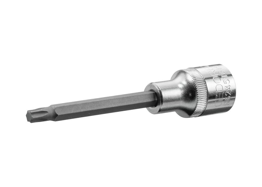 GEDOREred long 1/2" screwdriver bit socket for internal TX screws, catalog image