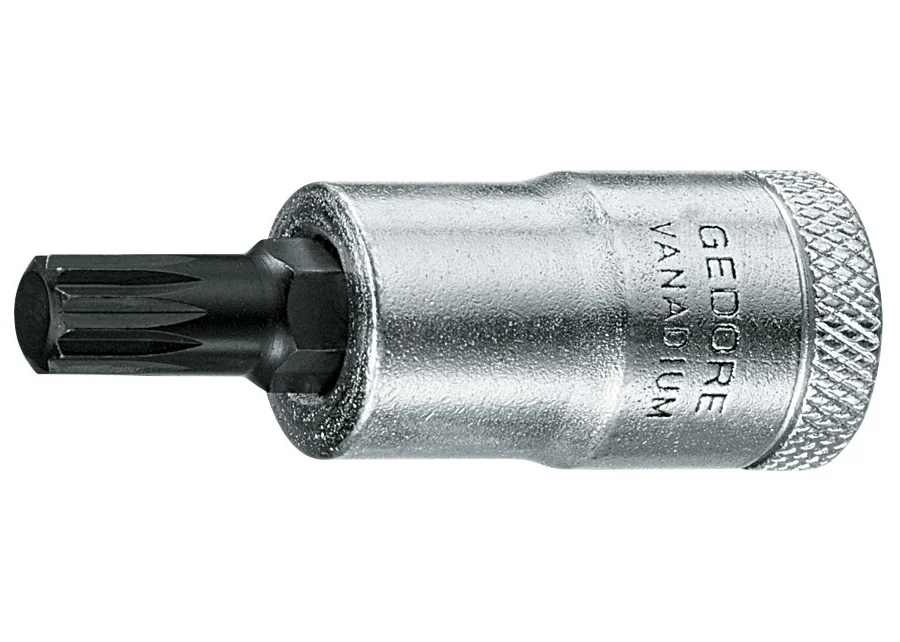GEDORE 3/8" screwdriver bit socket for XZN multi-spline screws, product image