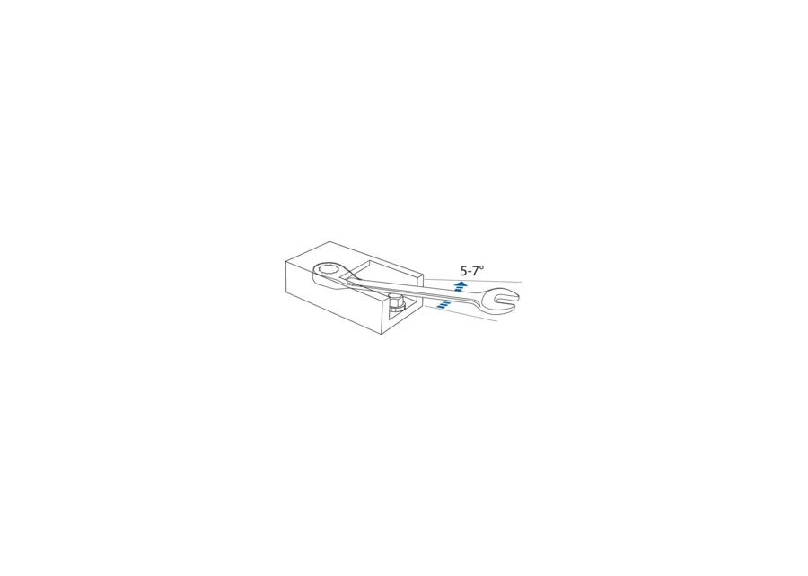 GEDORE reversible open-end wrench with ring ratchet, detail image no. 1