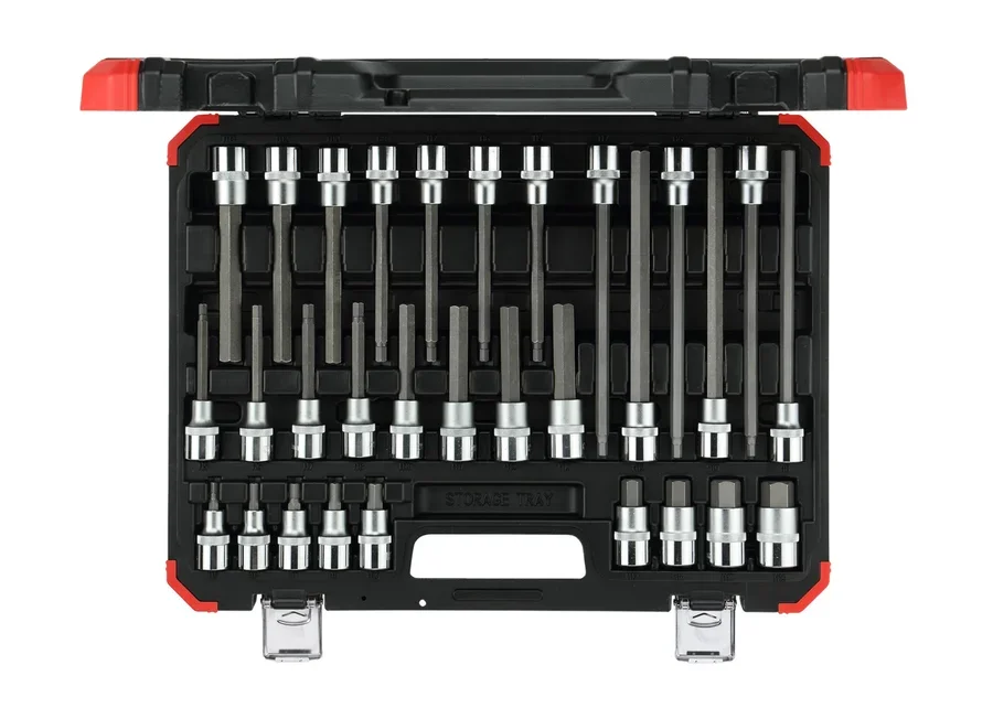 GEDOREred 30-piece 1/2" hex screwdriver bit socket set, catalog image
