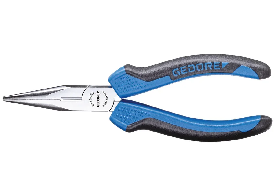 GEDORE half-round pliers with cutter, serrated, straight design, catalogue image no. 5