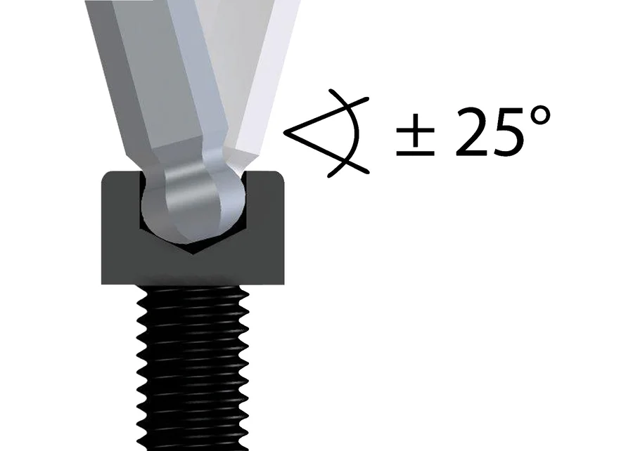 GEDORE angled screwdriver for internal TX screws, with ball head, detail image