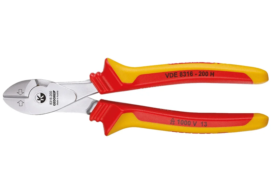 GEDORE VDE heavy-duty diagonal cutter with sleeve insulation, catalog image