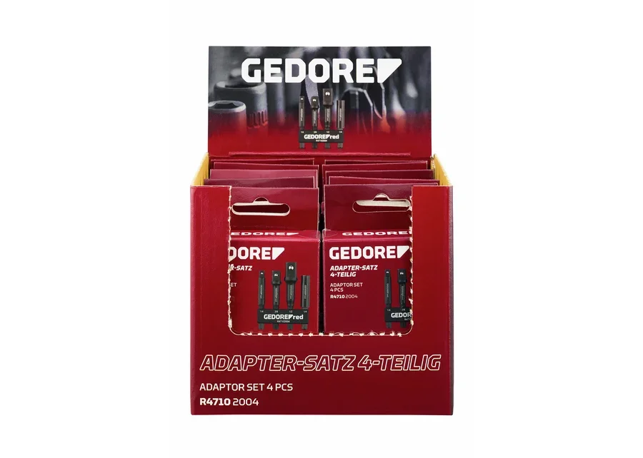 GEDOREred 4-piece adapter set in display (10 sets), catalog image