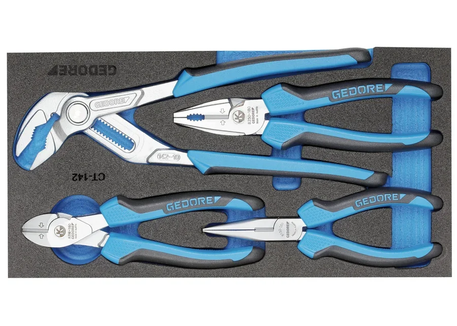 GEDORE pliers assortment in 1/3 Check-Tool module, catalog image