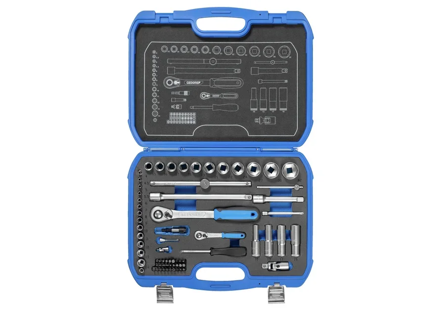 GEDORE 1/4" + 1/2" 69-piece socket wrench set, catalogue image