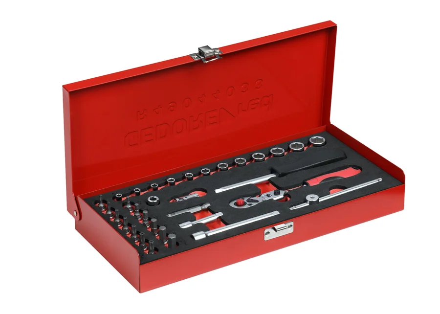 GEDOREred Steckschlüssel-Satz 1/4" 33-teilig, Produktbild