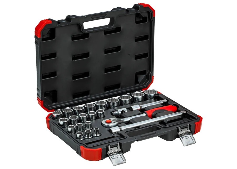 GEDOREred Steckschlüssel-Satz 1/2" 24-teilig 12-kant, Produktbild Nummer 2