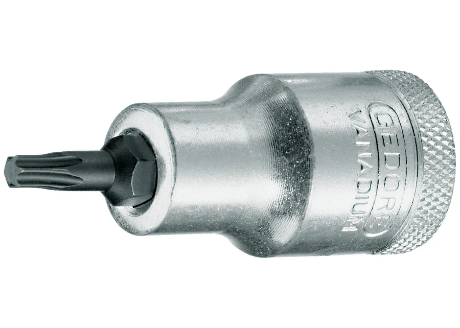 GEDORE short 1/2" screwdriver bit socket for internal TX screws, catalog image