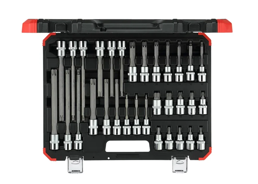 GEDOREred 32-piece 1/2" TX screwdriver bit socket set, catalog image