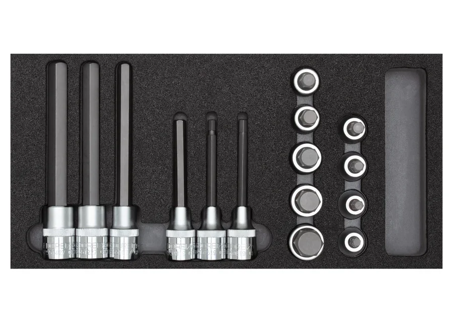 GEDOREred Schraubendrehereinsatz-Satz 1/2" im 1/3 Modul, 15-teilig, Katalogbild