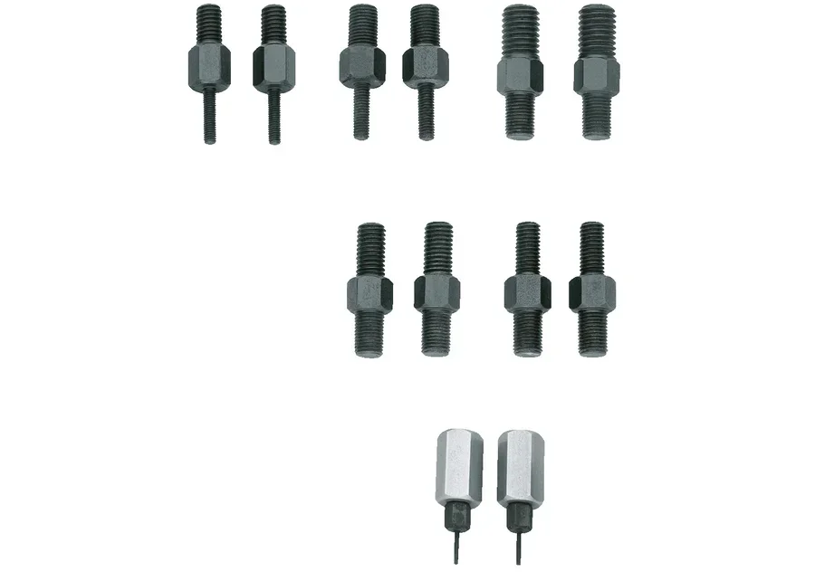 GEDORE thread adapter set for 1- and 2-hole applications, 2 pieces each, catalogue image