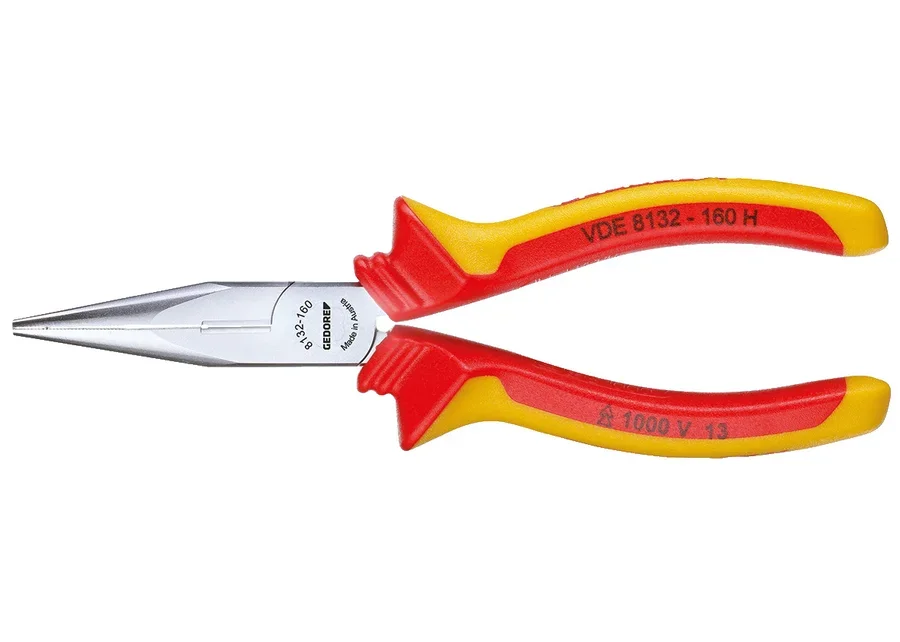 GEDORE VDE straight half-round-nose pliers with sleeve insulation, catalogue image no. 1
