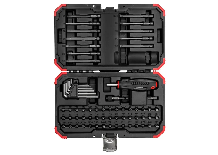 GEDOREred 67-piece 1/4" bit set, catalog image
