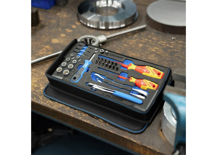 GEDORE 1/4" maintenance kit, 33-piece, product image