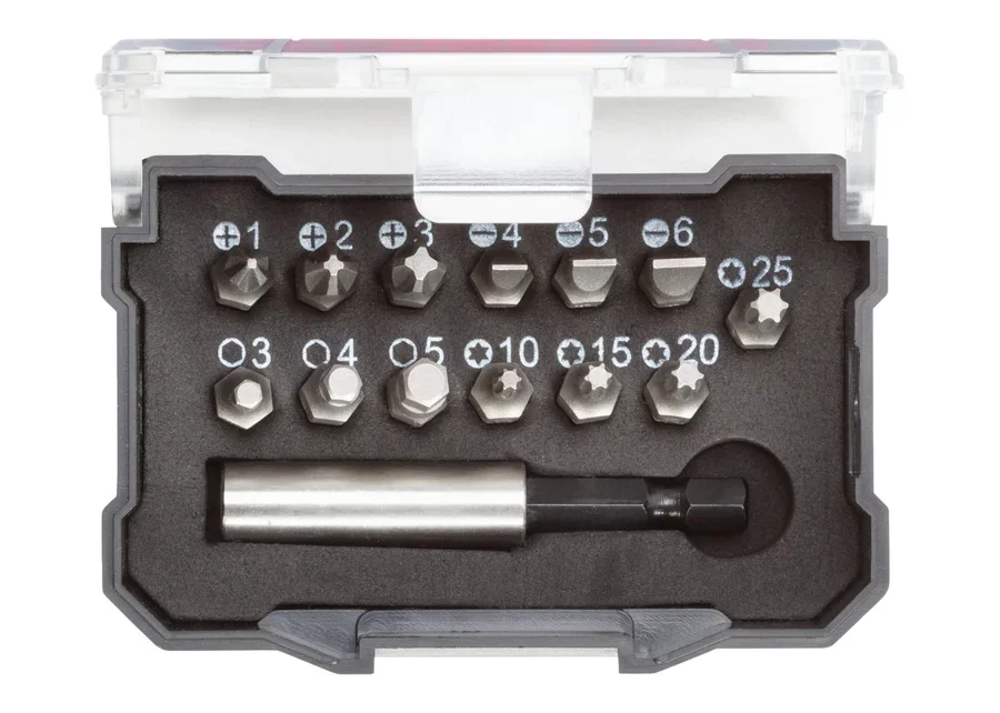 GEDOREred 14-piece 1/4" bit box, catalog image