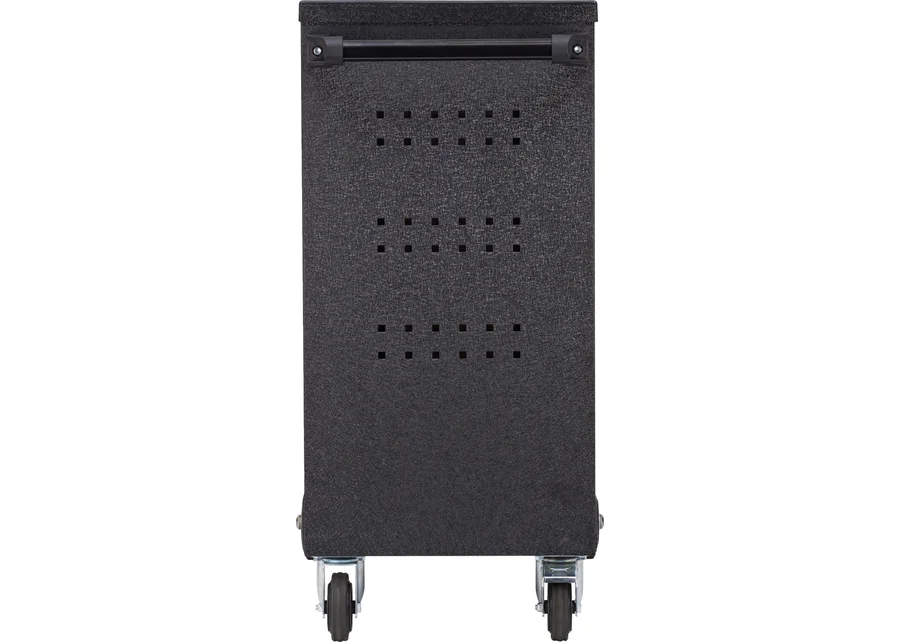 GEDOREred MECHANIC workshop trolley, 6 drawers, matt black, product image no. 1