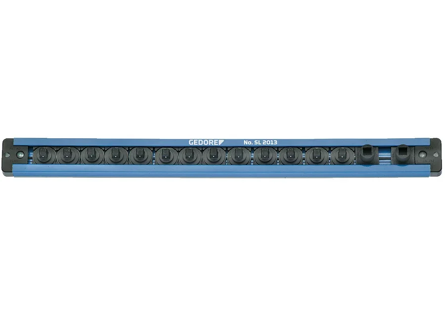 GEDORE magnetic 1/4" socket rail, empty, catalogue image no. 1