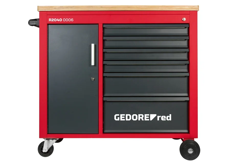 GEDOREred MECHANIC PLUS workshop trolley with 6 drawers, catalog image