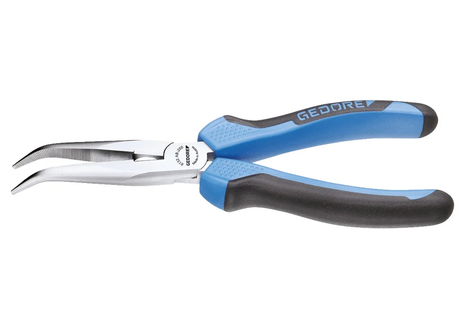 GEDORE angled long-nose pliers with cutter, serrated, product image no. 2