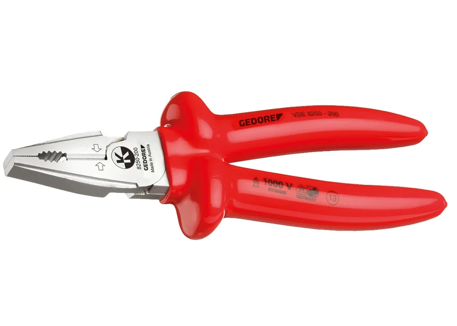 GEDORE VDE heavy-duty combination pliers with dipped insulation, product image no. 1