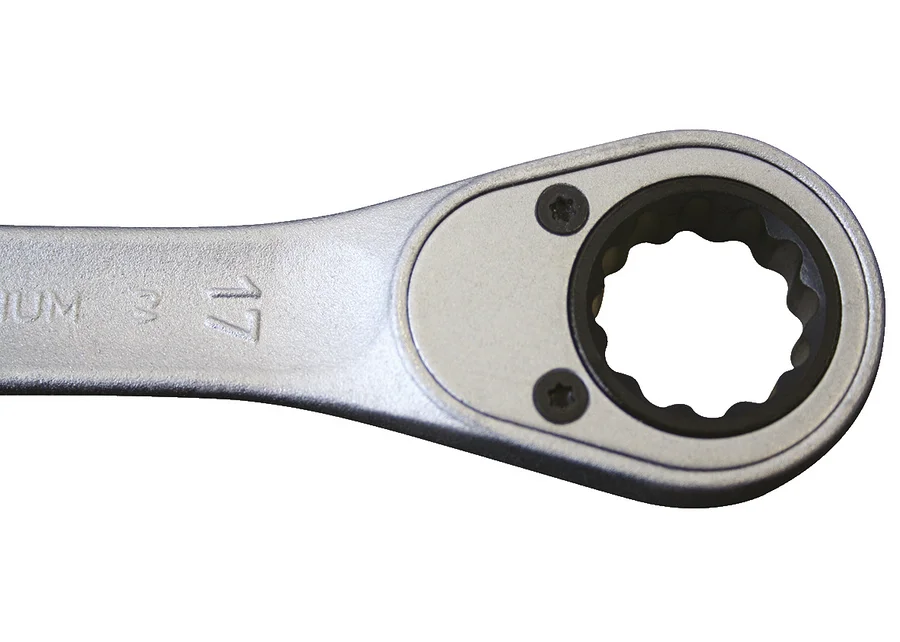 GEDORE open-end wrench with ring ratchet, flat design, detail image no. 1
