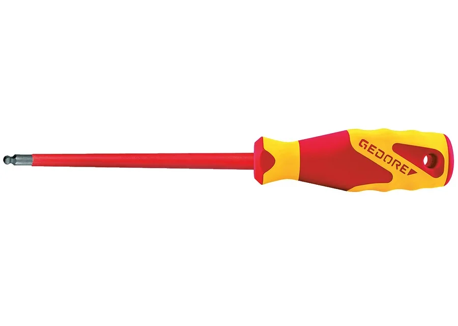 GEDORE VDE screwdriver for hexagon socket screws, with ball head, catalog image