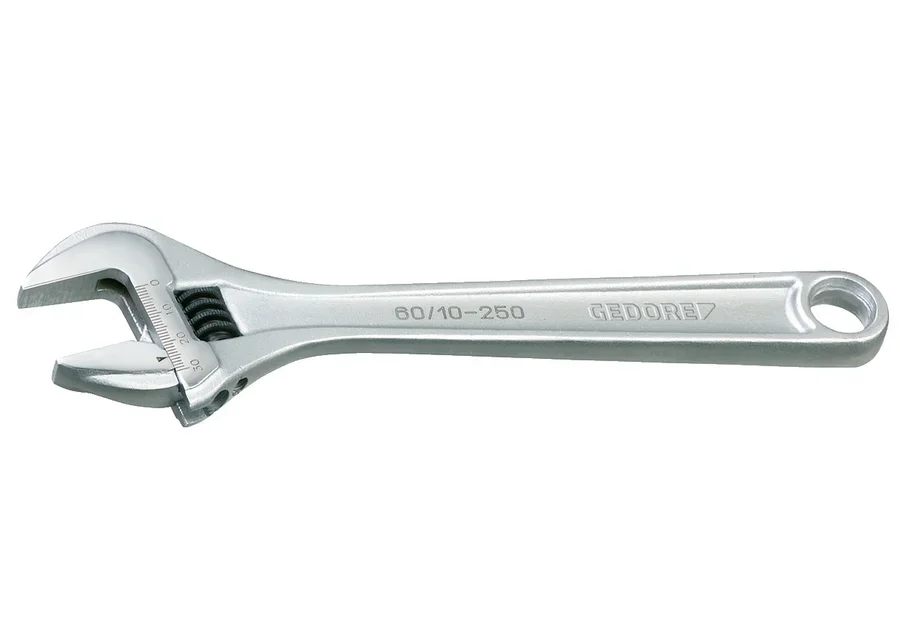 GEDORE adjustable open-end wrench, chrome-plated, catalogue image