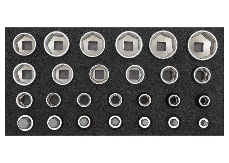 GEDOREred Steckschlüssel-Satz 1/2" im 1/3 Modul, 26-teilig, Katalogbild