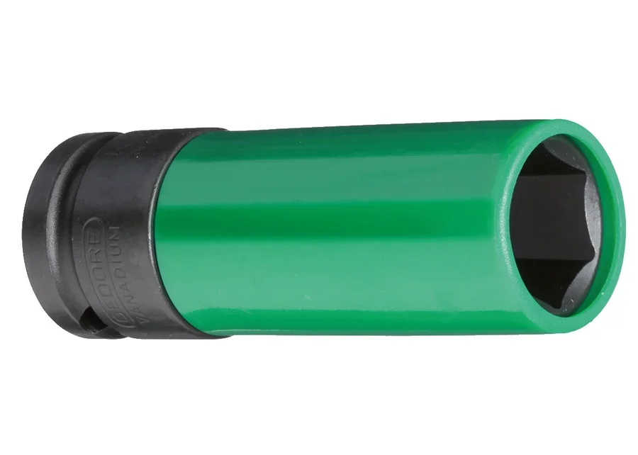 GEDORE 1/2" 6-point impact socket with protective sleeve, long design, catalogue image no. 2