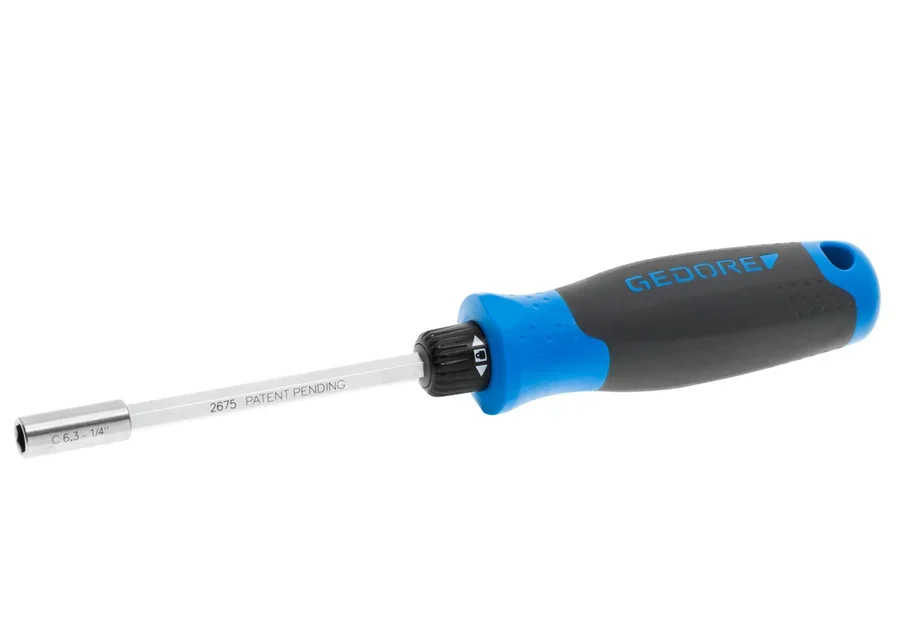 GEDORE SilentGEAR 1/4" ratchet screwdriver with bit holder, product image no. 1