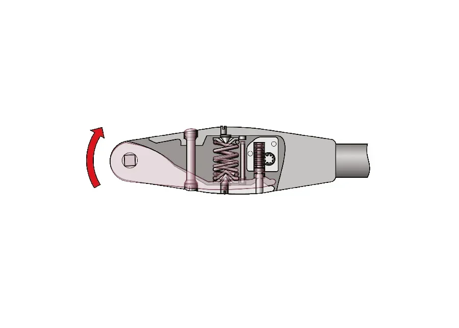 GEDORE torque wrench with drag pointer 0.8 - 200 Nm / 7 lbf·in - 160 lbf·ft, detail image