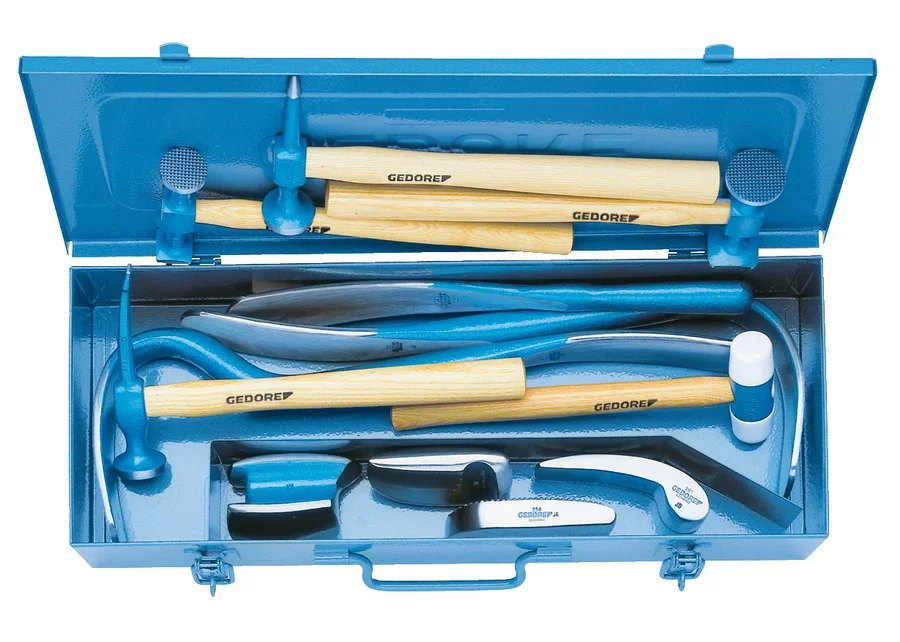 GEDORE panel beating tool set, 8-piece, catalogue image