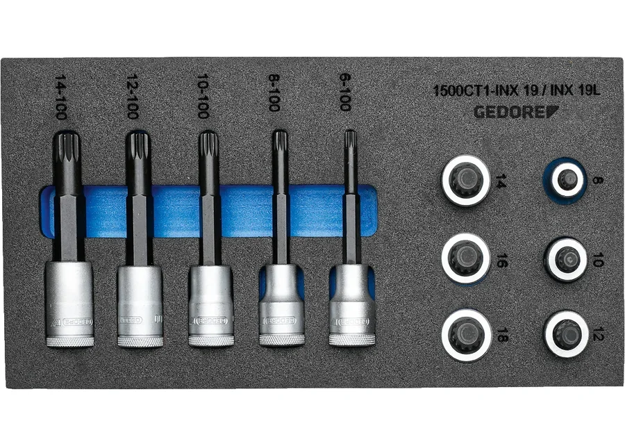 GEDORE 1/2" screwdriver bit socket set in 1/3 Check-Tool module, catalogue image no. 3