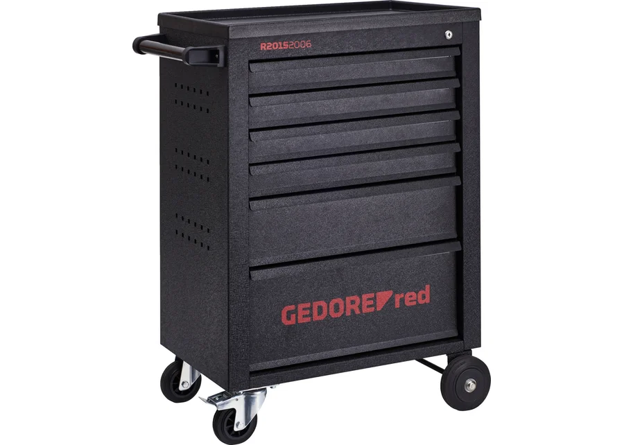 GEDOREred MECHANIC workshop trolley, 6 drawers, matt black, product image no. 2
