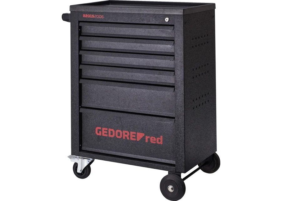 GEDOREred MECHANIC workshop trolley, 6 drawers, matt black, product image no. 3