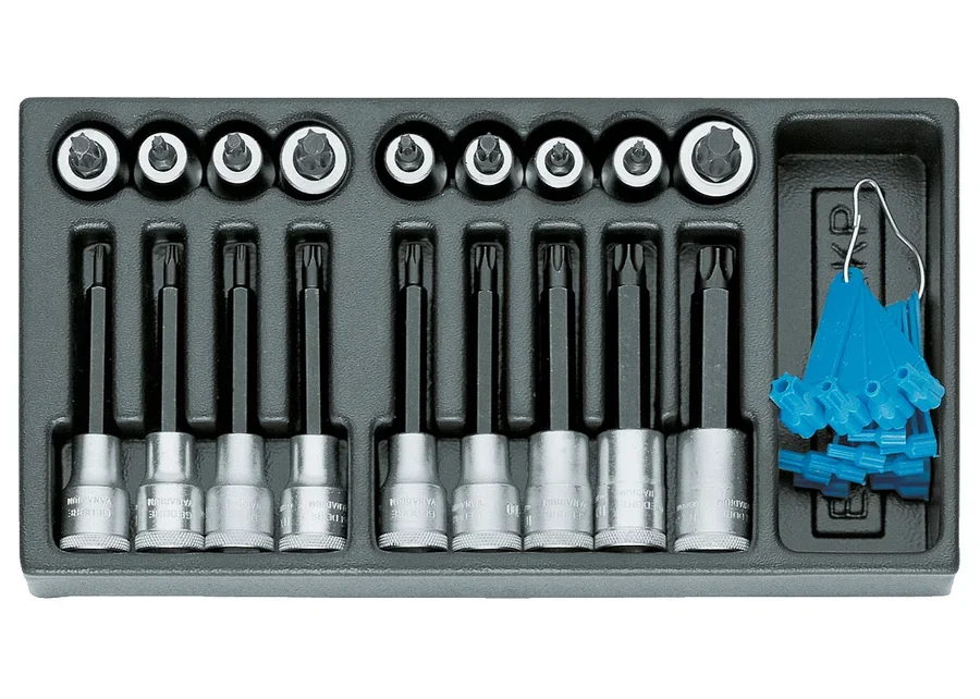 GEDORE 1/2" screwdriver bit socket set in 1/3 ES module, catalogue image no. 1