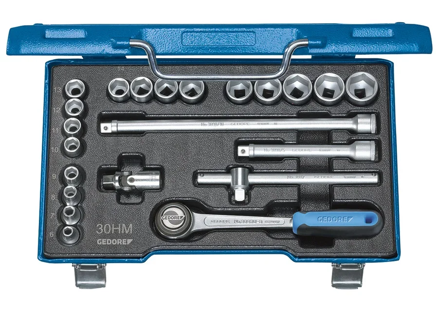 GEDORE 3/8" 22-piece socket wrench set, catalogue image no. 1