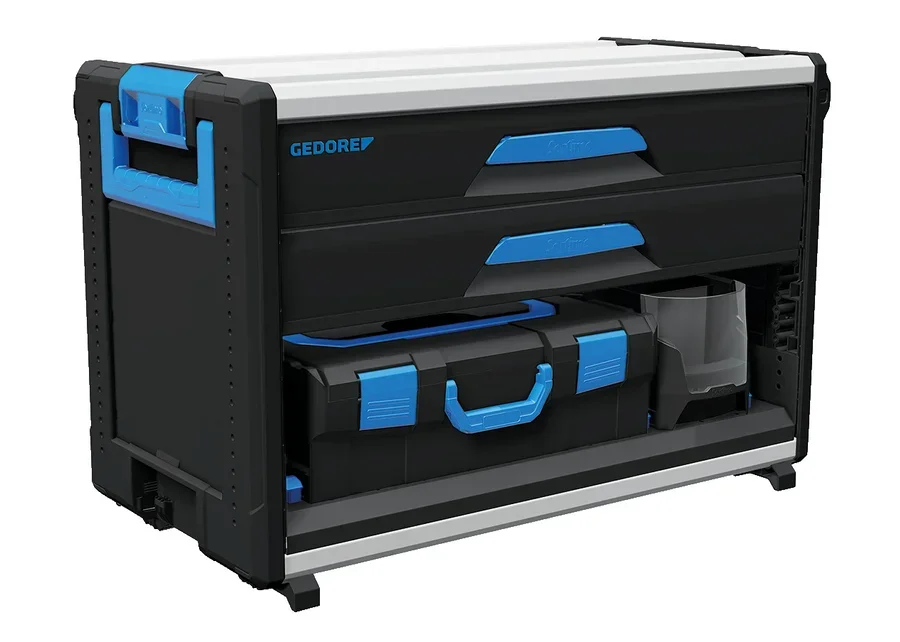 GEDORE WorkMo B3 tool box module with 2 H6 drawers, compartment for L-BOXX® + S-BOXX®, application image no. 3