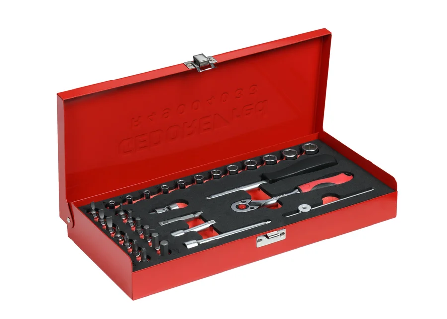 GEDOREred Steckschlüssel-Satz 1/4" 33-teilig, Produktbild