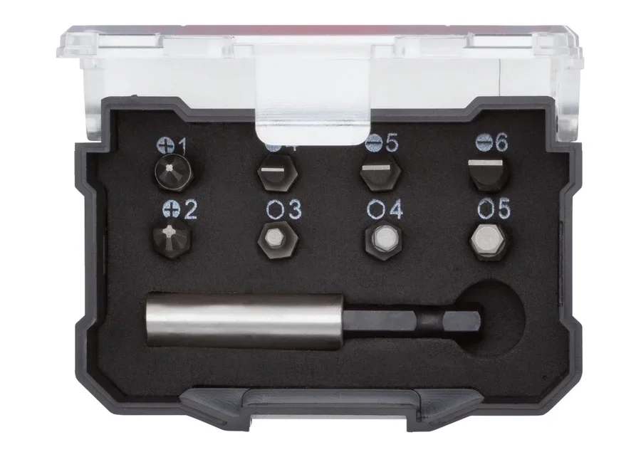 GEDOREred 9-piece 1/4" bit box, catalog image